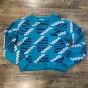 Spyder vintage ski sweater Turquoise Wool Large